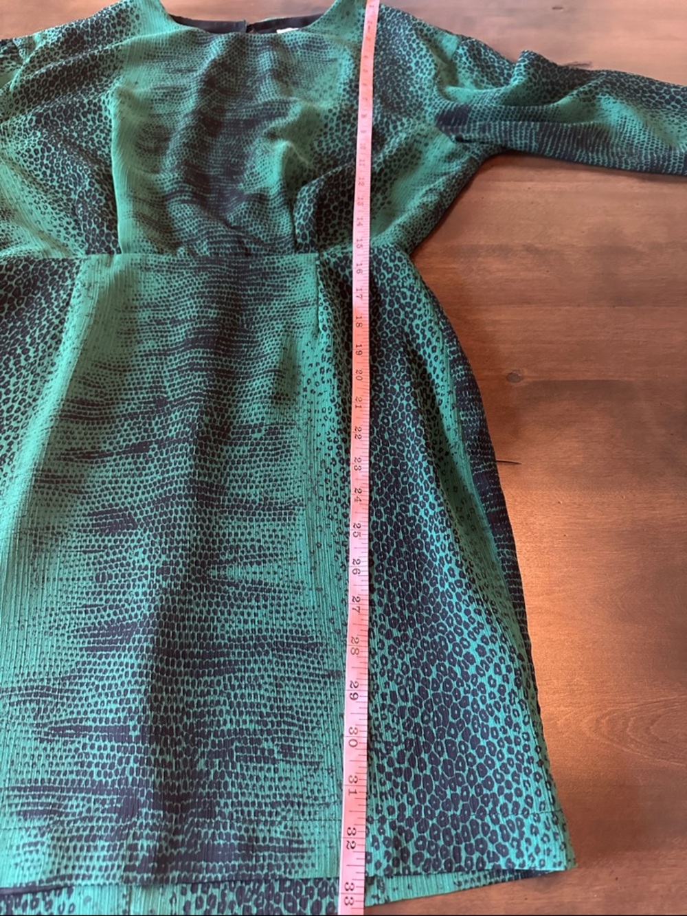 Waverly Grey Liberant Green Patterned Open Back Dress size small - Picture 8 of 8